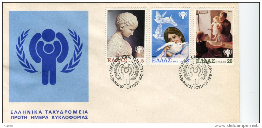 Greece- Greek First Day Cover FDC- "International Year Of The Child" Issue -27.6.1979 - FDC