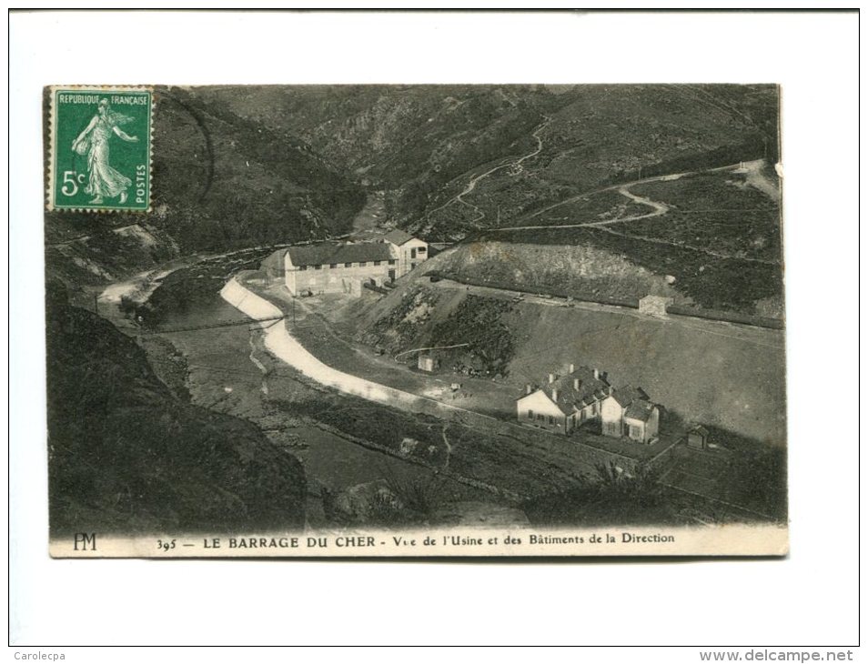 CP - BARRAGE DU CHER (41) 1912 Vue De L Usine Et Des Batiments De La Direction - Autres & Non Classés