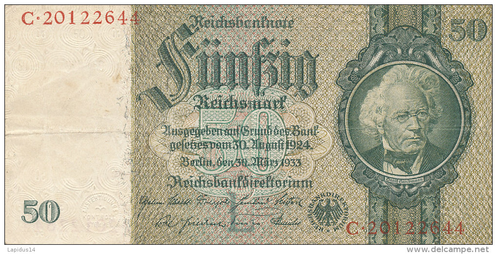 BILLETS  -ALLEMAGNE - 50 MARK  REICH  C 20122644 - 50 Mark