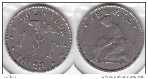 1 FRANCS Nickel 1922  FL - 1 Franc