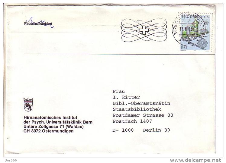 GOOD SWITZERLAND Postal Cover To GERMANY 1983 - Good Stamped: Europa - Covers & Documents