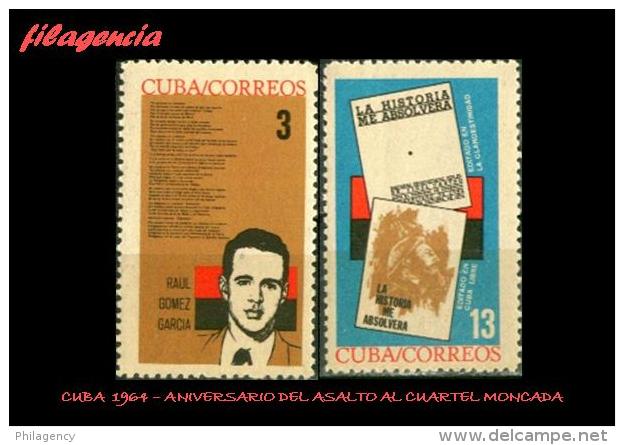 CUBA MINT. 1964-11 XI ANIVERSARIO DEL ASALTO AL CUARTEL MONCADA - Nuovi