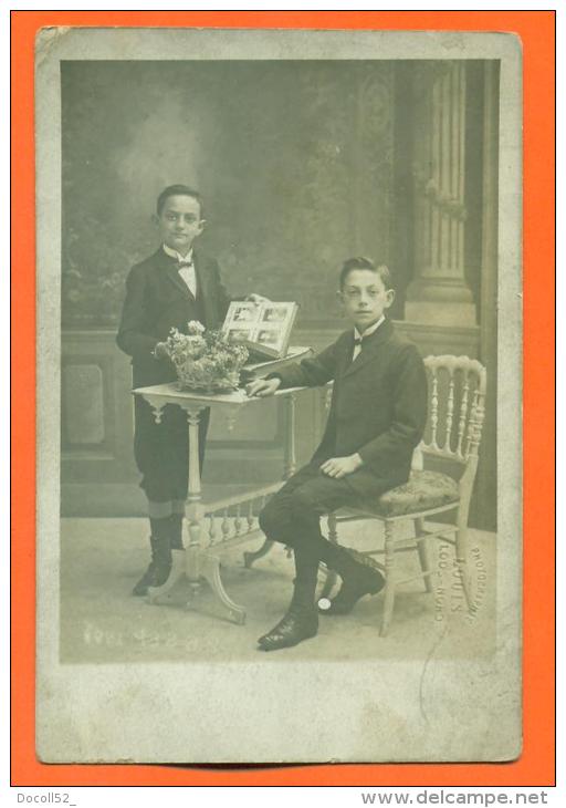 59  Loos - Carte Photo  "  2 Enfants  "  Photo Louis A Loos - Loos Les Lille