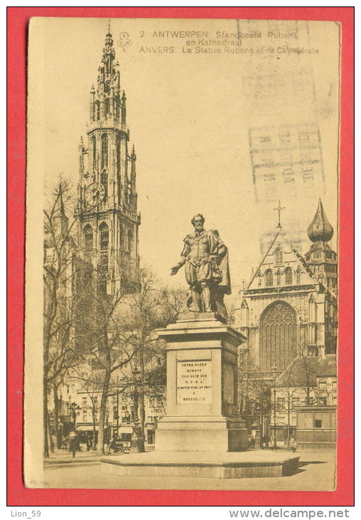 137786 / 1924 ANTWERPEN - ANVERS - CATHEDRALE , MONUMENT Sir Peter Paul Rubens - Flemish Baroque Painting - Belgique - Monuments