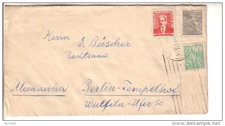 GOOD BRAZIL Postal Cover To GERMANY 1955 - Good Stamped - Covers & Documents