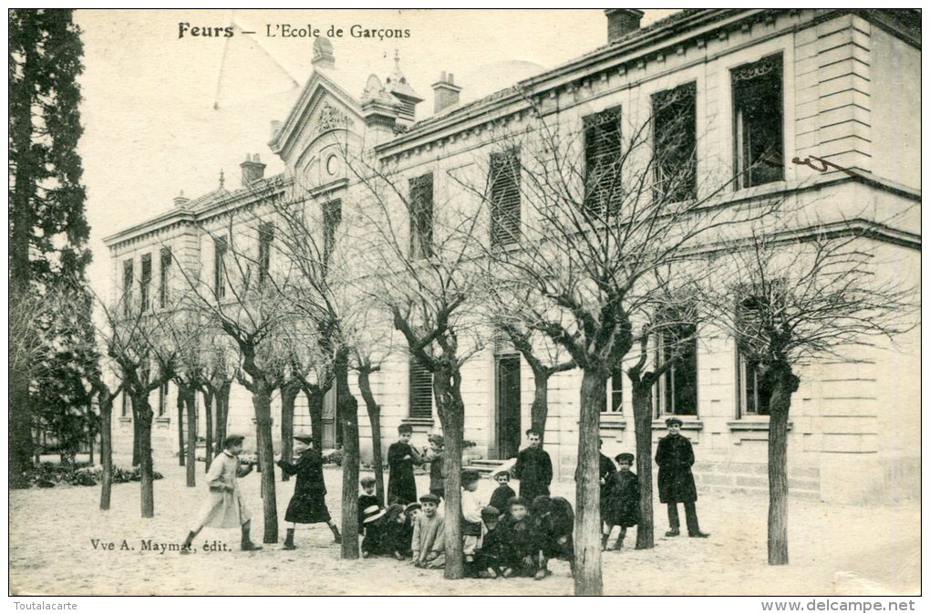 CPA 42 FEURS L ECOLE DES GARÇONS 1916 - Feurs