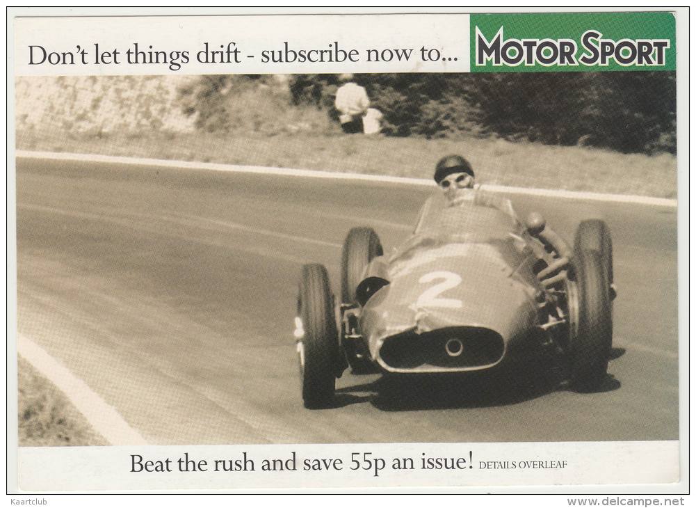 OLDTIMER RACING CAR (Motor-Sport Promotion Postcard) - Grand Prix / F1