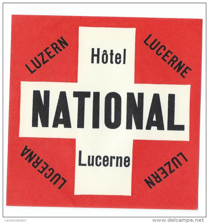 Hotel National/LUCERNE/Suisse/Vers 1945-55       EVM19 - Etiquettes D'hotels