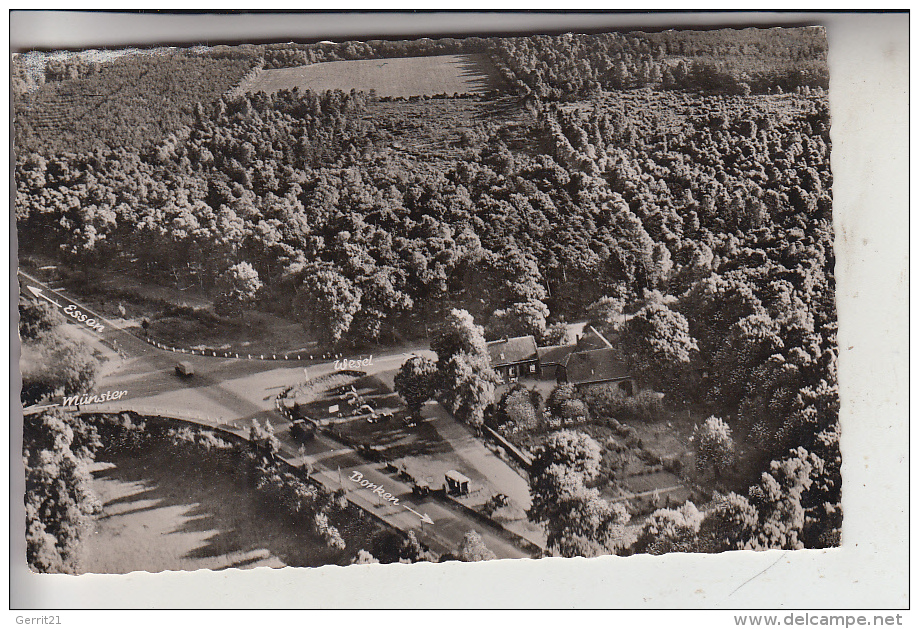 4270 DORSTEN, Gaststätte Forsthaus Freudenberg, Luftaufnahme, 1957 - Dorsten