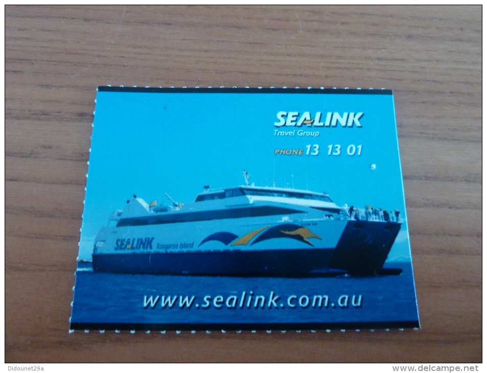 Ticket De Transport (ferry) "SEALINK" AUSTRALIE - Mondo