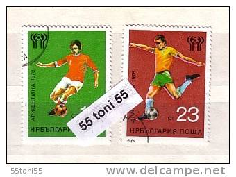 Bulgaria / Bulgarie 1978 FOOTBALL World Coup – Argentina 2v. - Used/oblit.(O) - Gebruikt