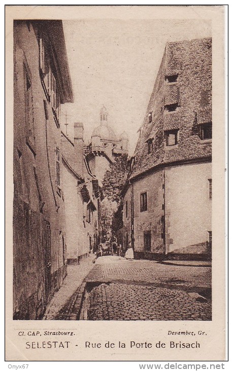 IMAGE CHOCOLAT SCHAAL- Format  70 X 45mm - Série C - 5 - SELESTAT (Bas-Rhin) Rue De La Porte De Breisach - Autres & Non Classés