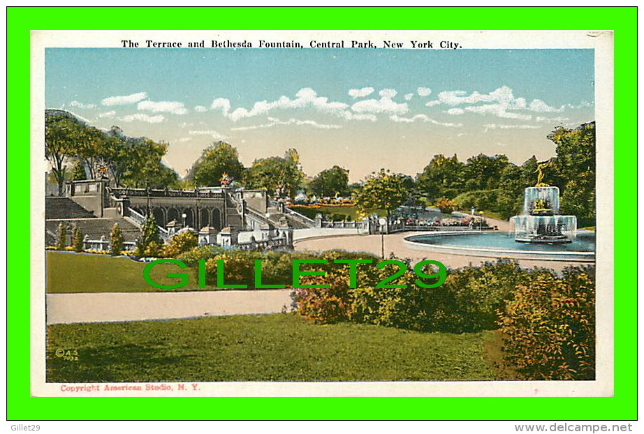 NEW YORK CITY, NY - THE TERRACE AND BETHESDA FOUNTAIN, CENTRAL PARK - AMERICAN STUDIO - - Parks & Gardens