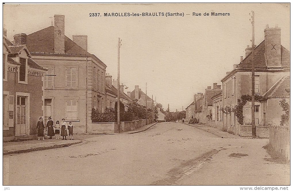 MAROLLES LES BRAULTS RUE DE MAMERS CPA EN BON ETAT - Marolles-les-Braults