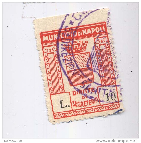 NAPOLI DIRITTI DI L.10 - Revenue Stamps