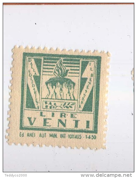 MARCA PREVIDENZIALE L.20 - Revenue Stamps