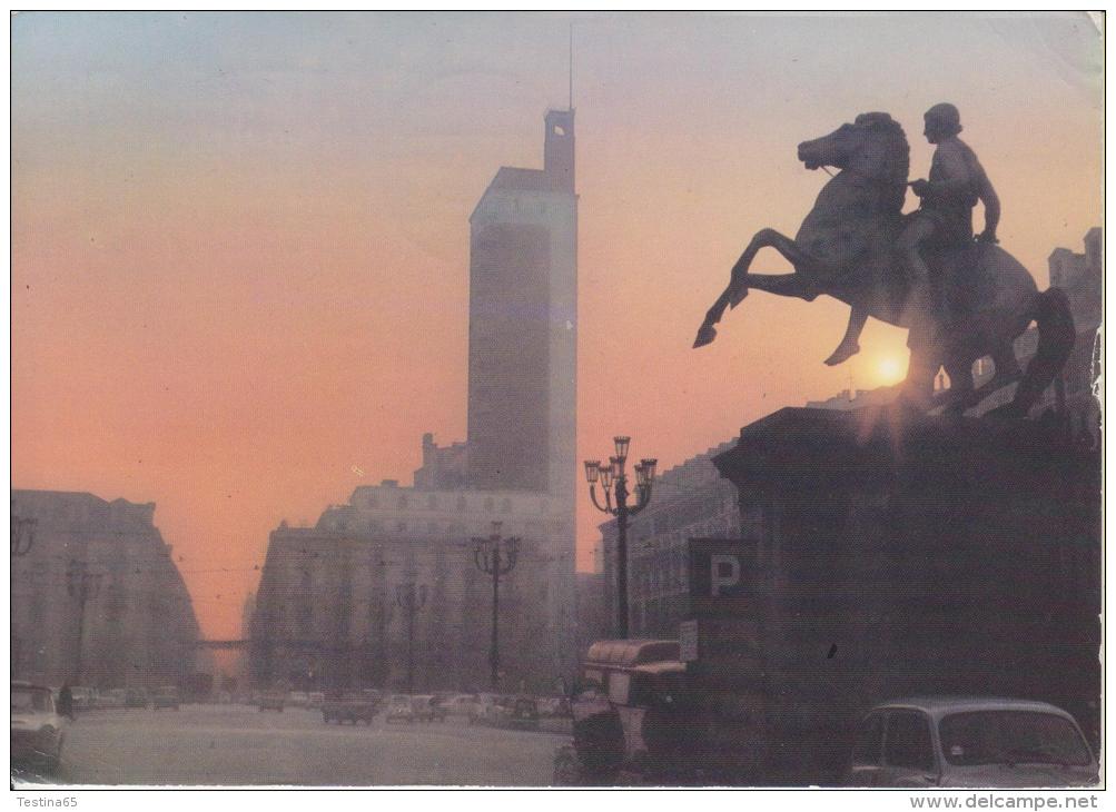 TORINO--PIAZZA CASTELLO--TRAMONTO--FG-V 24-9-74 - Places & Squares