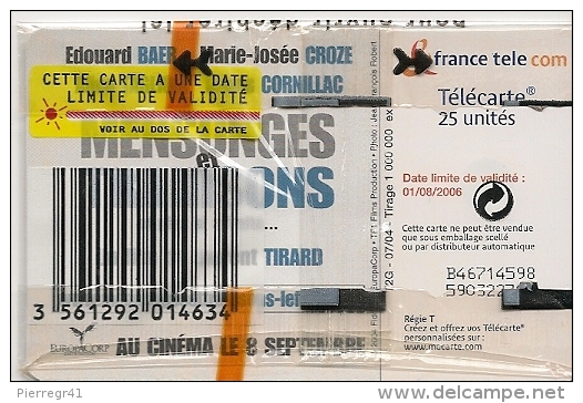 2-CARTE -PUBLIC-25U-F1326A-1325A-GEM2-07/04-FILM-MENSONGE ET TRAHISON-NSB-TBE-LUXE - 2004