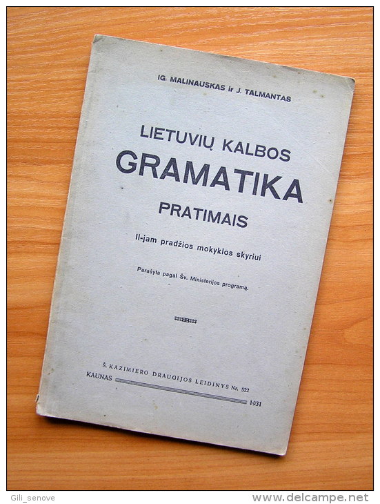 Lithuanian Book /Lietuviu Kalbos Gramatika (Lithuanian Grammar) 1931 - Alte Bücher