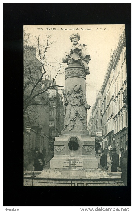 CPA PARIS N° 755  MONUMENT DE GAVARNI - Arrondissement: 09