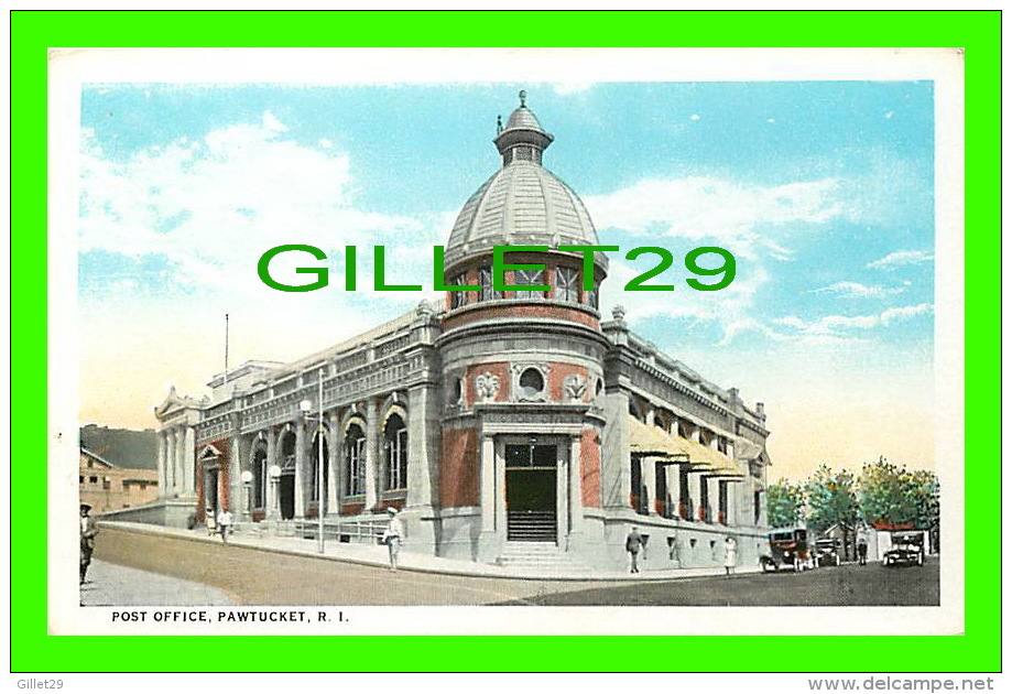 PAWTUCKET, RI - POST OFFICE - ANIMATED  - C.T. AMERICAN ART  - - Pawtucket