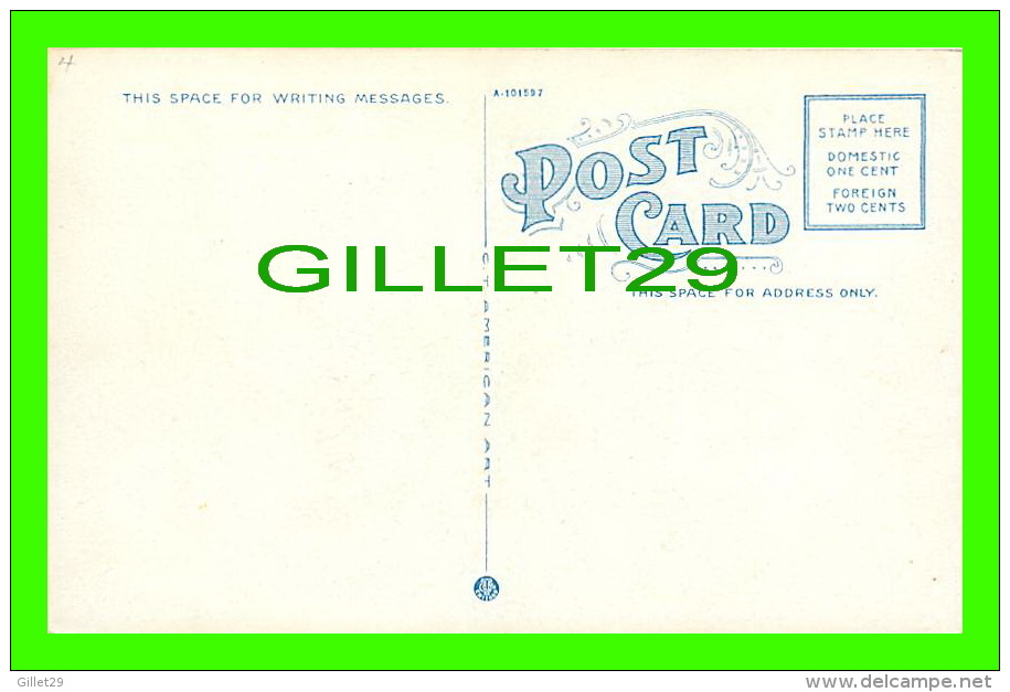 PAWTUCKET, RI - POST OFFICE - ANIMATED  - C.T. AMERICAN ART  - - Pawtucket