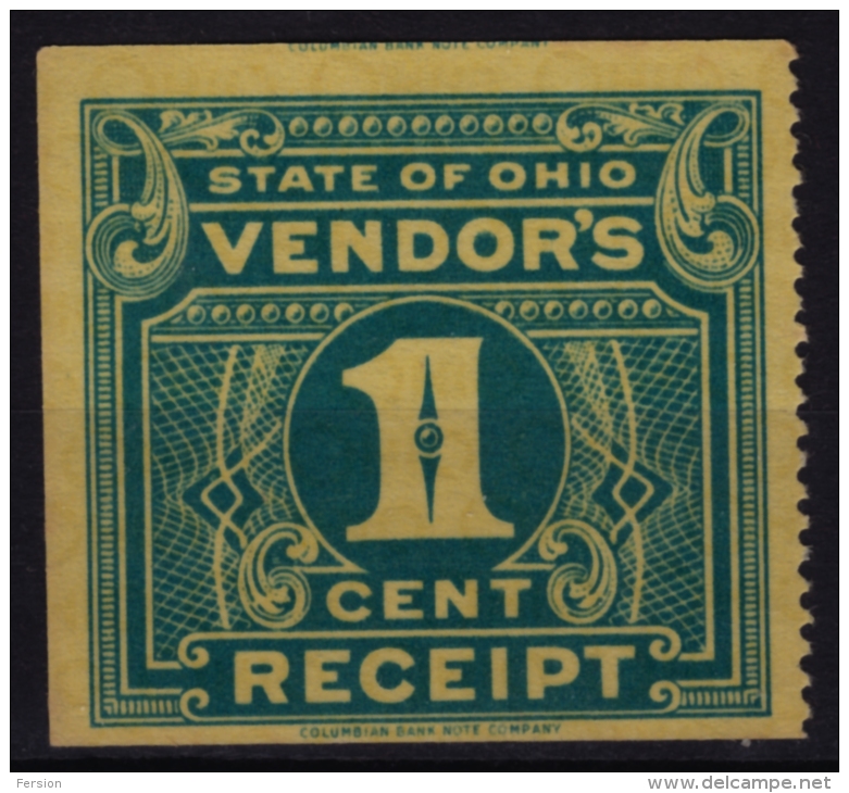 USA Ohio - Revenue Tax Stamp - Receipt - USED - Fiscali