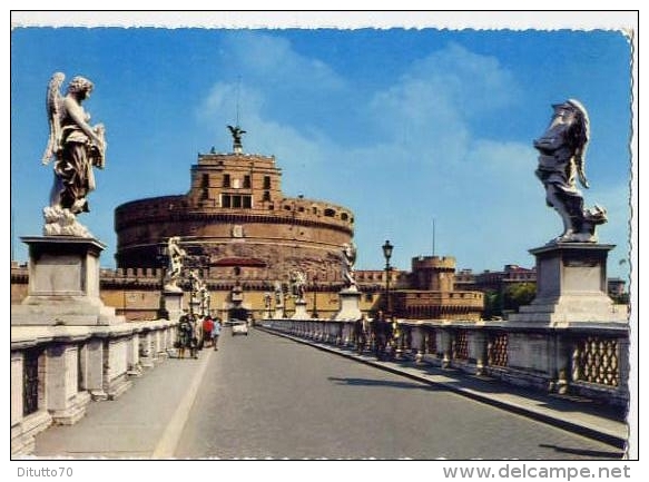 Roma - Ponte E Castel S.angelo - A18 - Formato Grande Viaggiata Mancante Di Affrancatura - S - Ponts