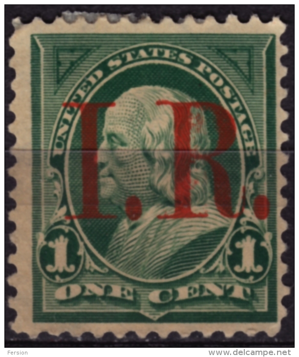 USA 1898 - U.S. Internal Revenue -  Postage Revenue Stamp - USED - Overprint - Fiscal