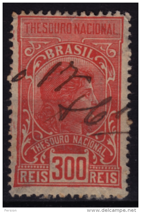 Brasil - Revenue Tax Fiscal Stamp - 300 Reis - Service
