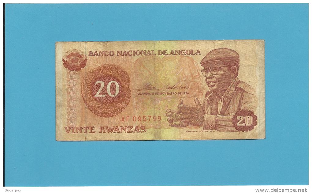 ANGOLA - 20 KWANZAS - 11.11.1976 - P 109 - CAMARADA DR. AGOSTINHO NETO - Angola