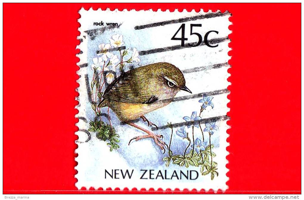 NUOVA ZELANDA - New Zealand - 1991 - Uccelli - Birds - Oiseaux - New Zealand Rockwren (Xenicus Gilviventris) - 45 - Used Stamps