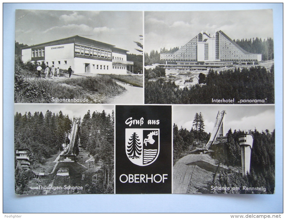 Germany: Thüringen OBERHOF Schanzenbaude Interhotel "Panorama" Schanze Am Rennsteig - 1960's Used - Oberhof