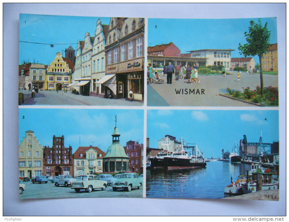 Germany: Wismar - Krämerstraße Vor Wendorf. Kaufhof Nord Markt Hafen Altes Auto, Old Car - 1970's Unused - Wismar