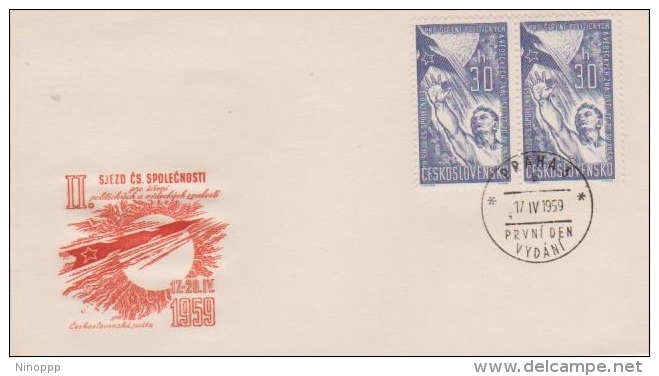 Czechoslovakia 1959 Space Research Anniversary FDC - FDC