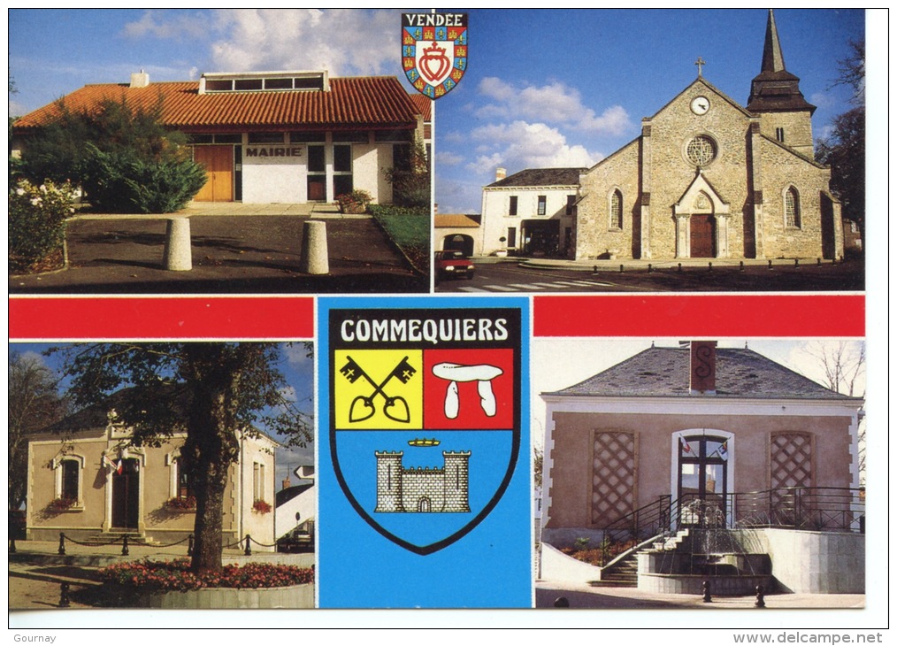 Vendée COMMEQUIERS Multivues Mairie églises Vues Diverses Maisons Bourg N°1678 Dubray - Altri & Non Classificati