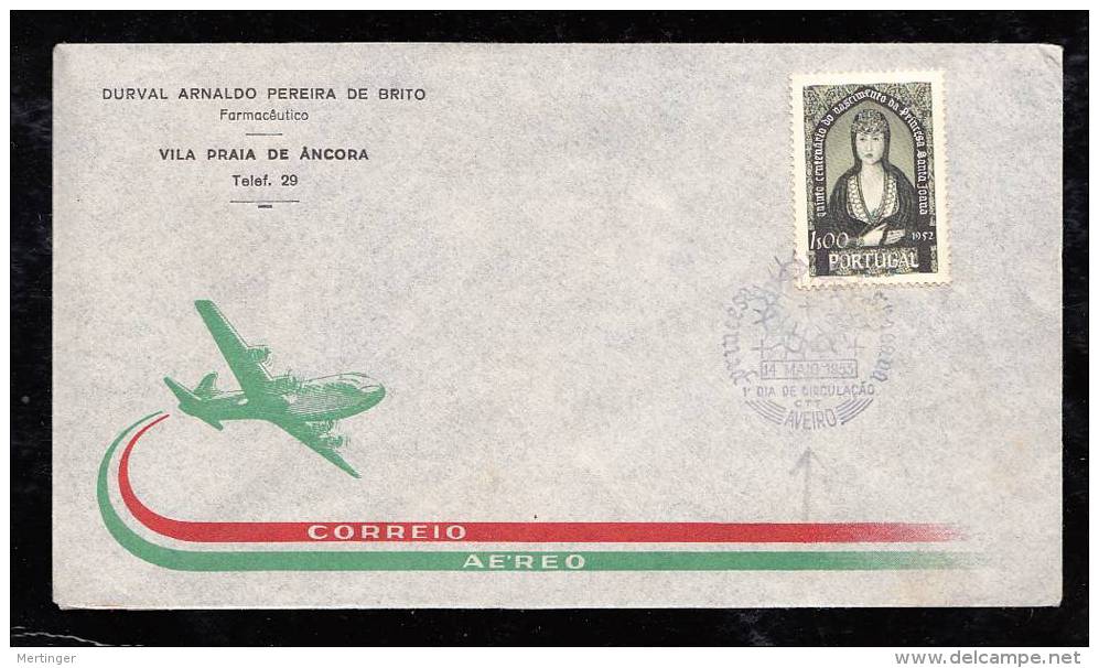 Portugal 1953 1 ESC Santa Joana FDC First Day Cover - Brieven En Documenten