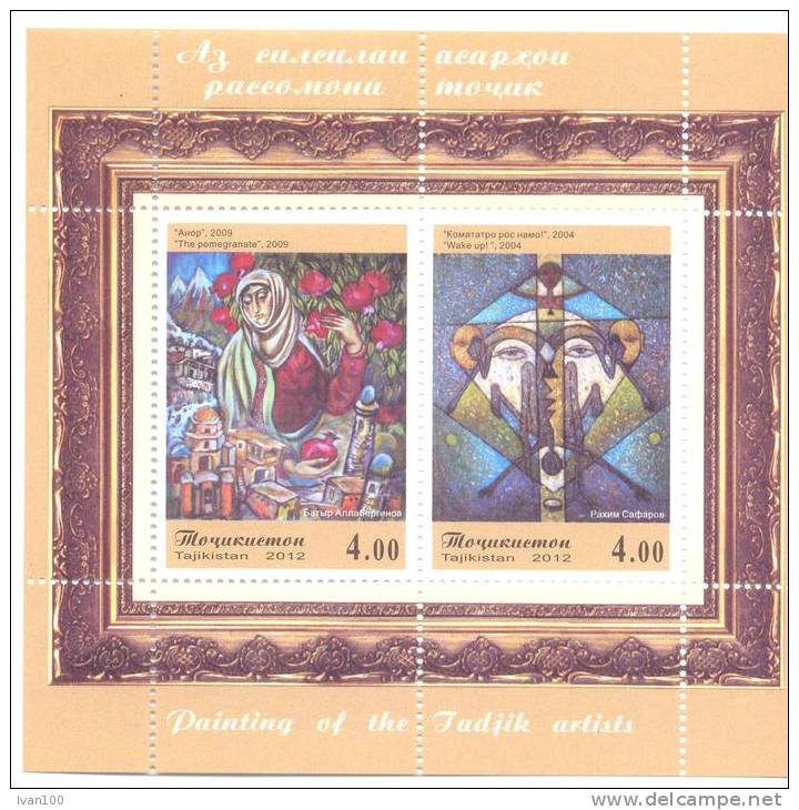 2012.Tadjikistan Painting, S/s Perforated,  Mint/** - Tadzjikistan