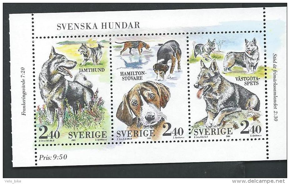Sweden MNH Dog - Blocks & Sheetlets