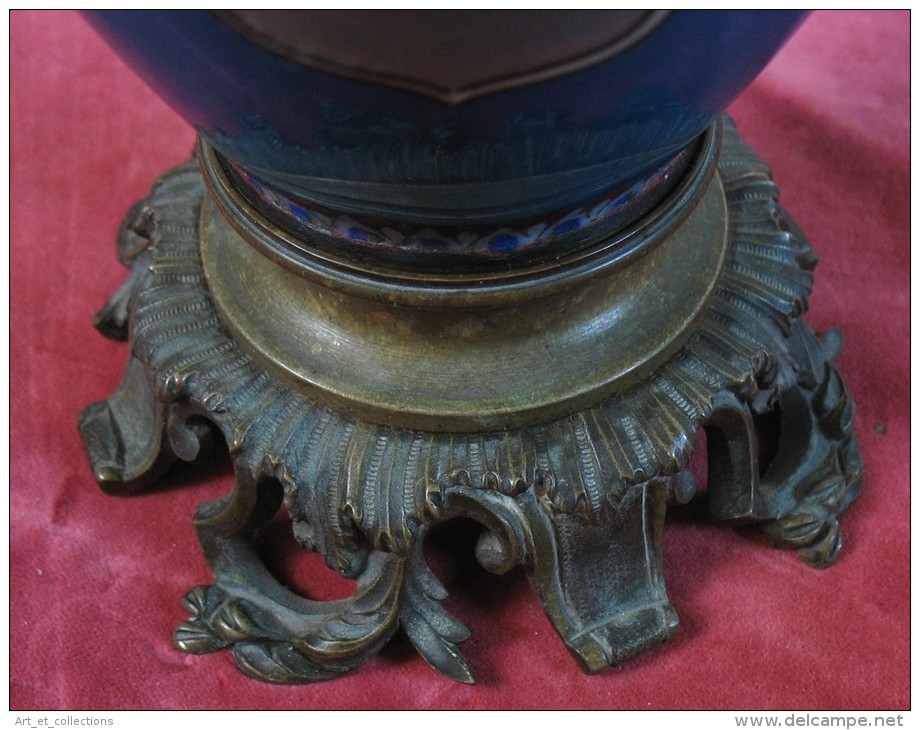 Pied de Lampe en Émaux Cloisonnés du japon – Monture Bronze / Époque Napoléon III