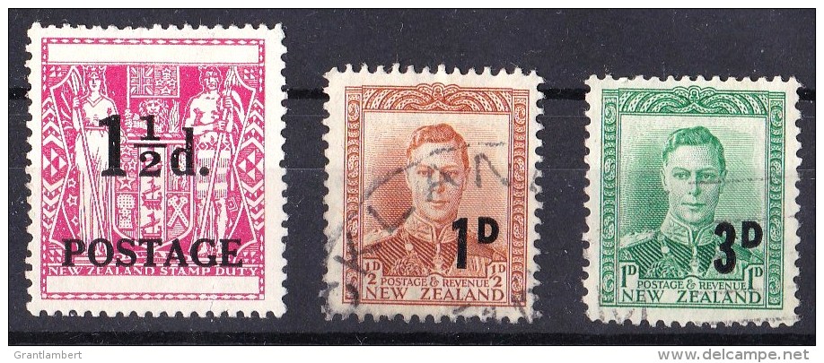 New Zealand 1950, 1952 Surcharges Used - - - Used Stamps