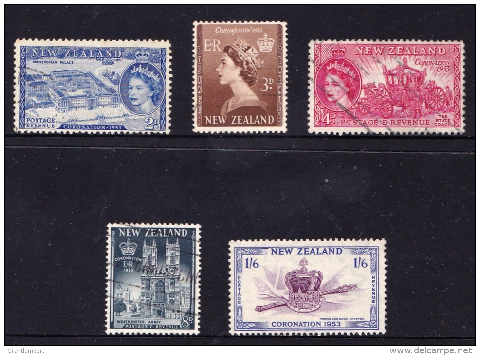 New Zealand 1953 Coronation Set Of 5 Used - - - Usati