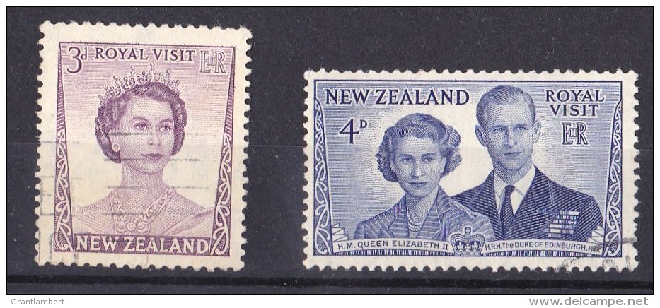New Zealand 1953 Royal Visit Set Of 2 Used - - Gebruikt