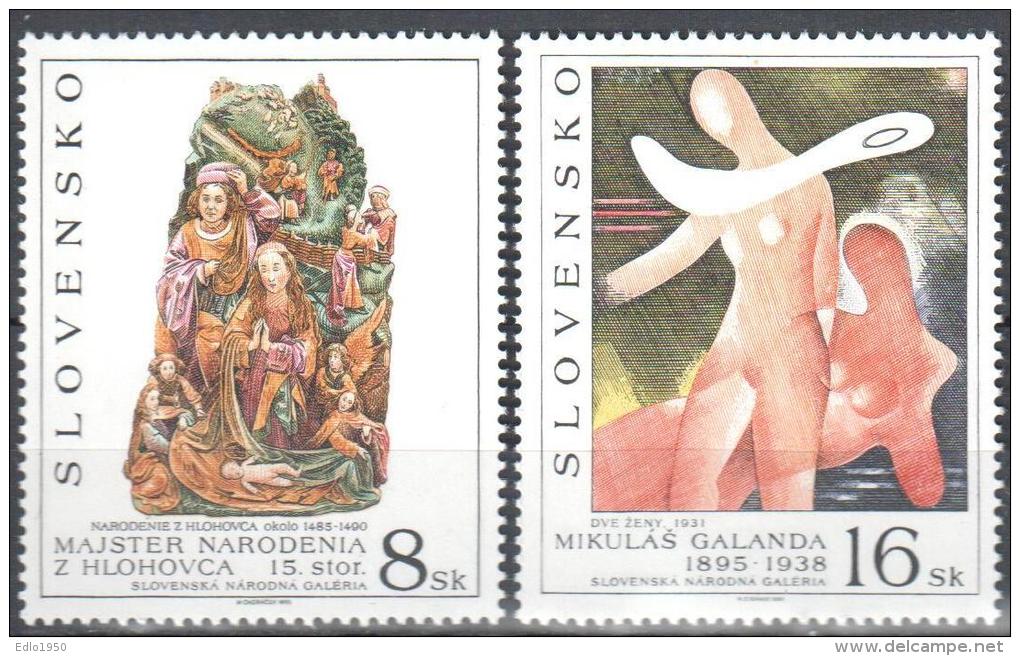 Slovakia 1995  Art  Painting Gemalde  Mi 243-244  - MNH (**) - Nuevos