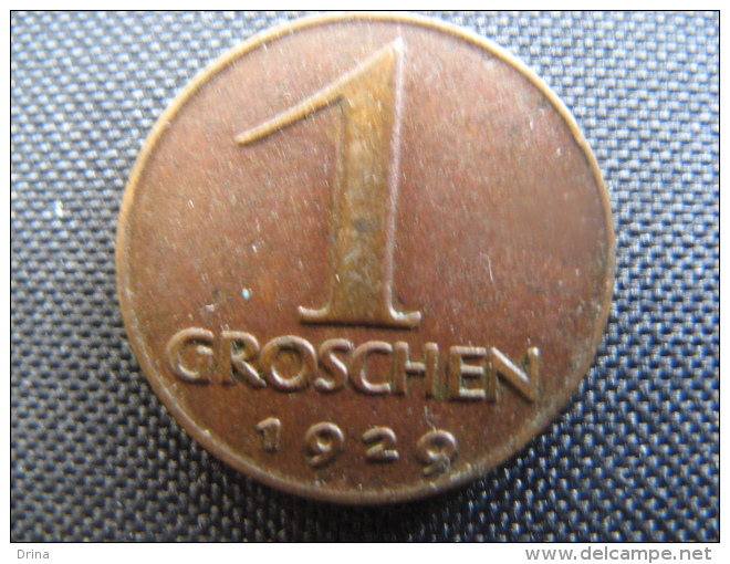 Coin Republic Of Austria 1 Groschen 1929 - Oesterreich