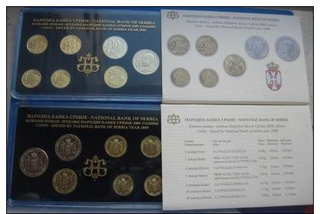 +Serbia , Official Mint Set Of The National Bank Of Serbia Coin Set  2009. - Serbia