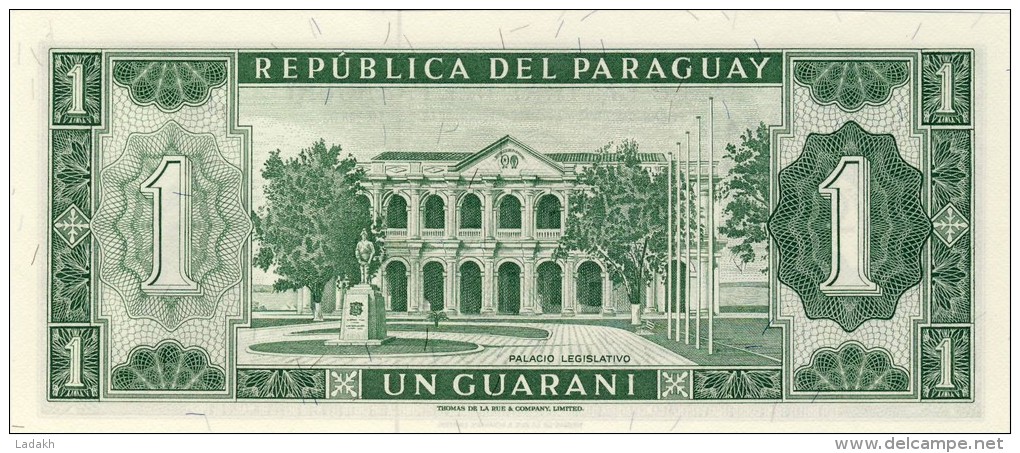 BILLET # PARAGUAY # 1 GUARANI  # 1952 / 1963 # NEUF # PICK 102 A # - Paraguay