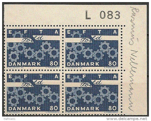 Czeslaw Slania. Denmark 1967. EFTA. Plate-block. Michel 450y MNH. - Ungebraucht