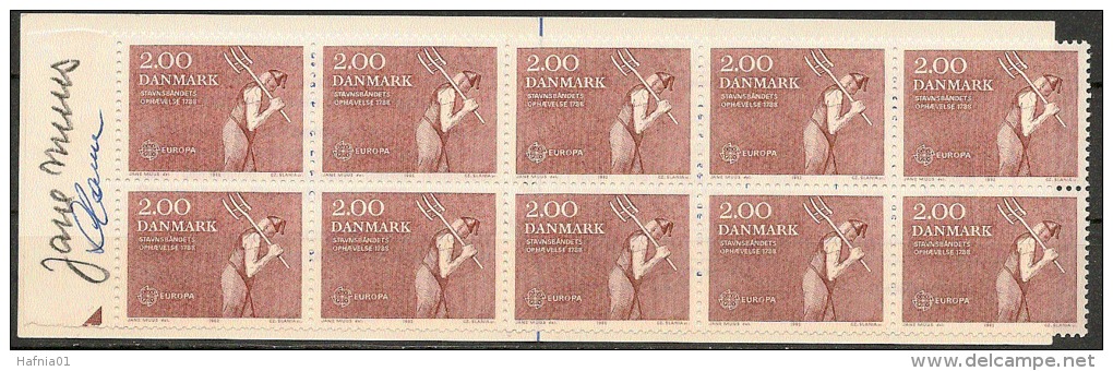 Czeslaw Slania. Denmark 1982. CEPT. Booklet. Michel 749 MNH. Signed. - Markenheftchen