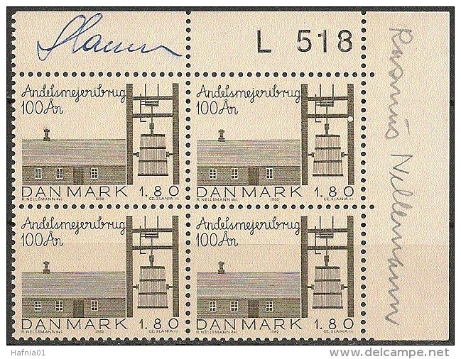 Czeslaw Slania. Denmark 1982. Agriculture. Plate-block. Michel 757 MNH. Signed. - Neufs